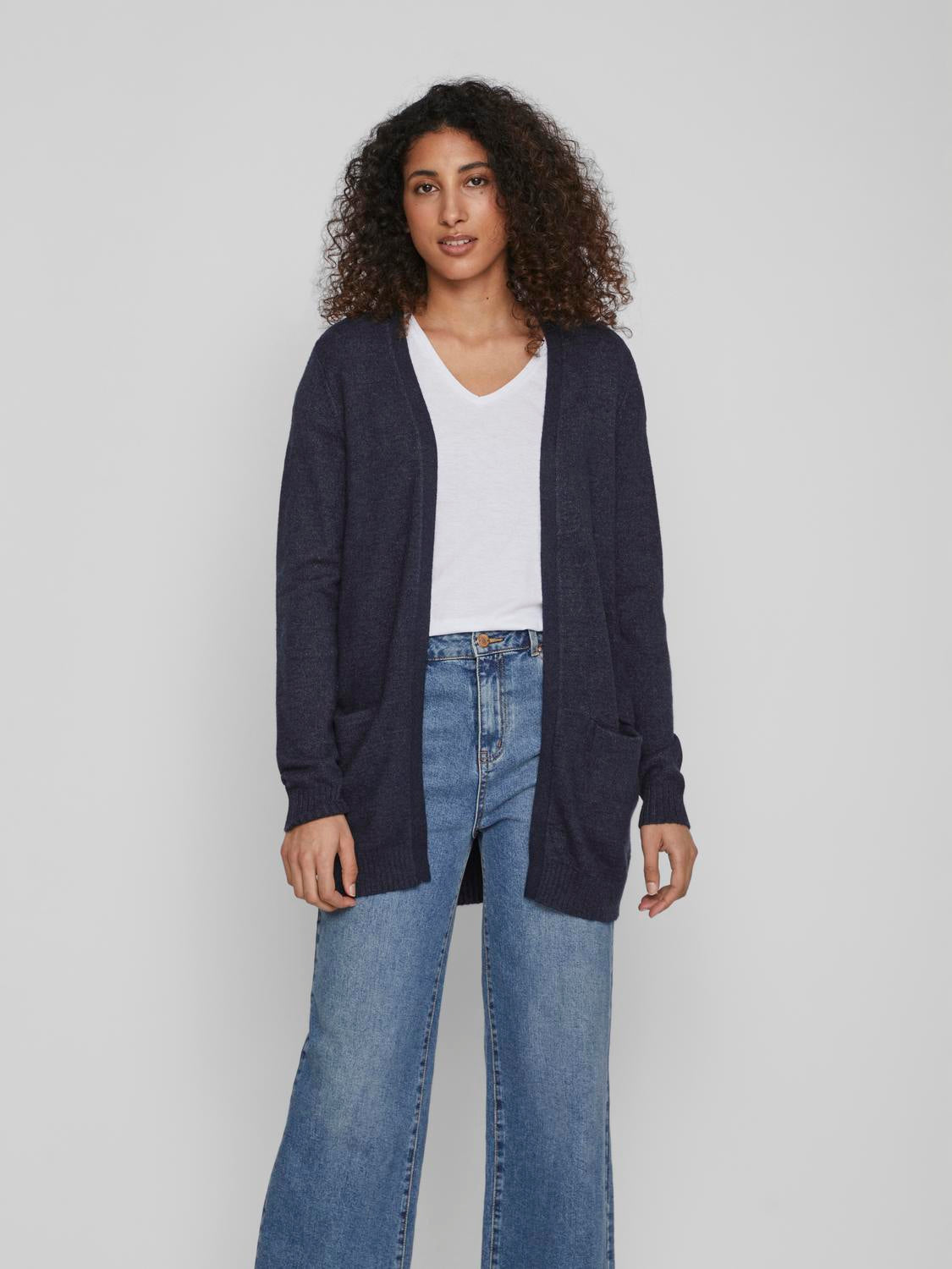 Viril Open L/S cardigan - Total Eclipse